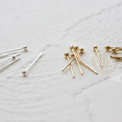 DIY Supply-100 Pieces Solid Brass Finding Ball Pin-16x0.6mm (4536C)