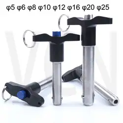 VCN117 Ball Lock Pins, Quick Release Pins,T-handle,Pin Dia 5/6/10/12 Length 15/20/25/30/35/40/50/60/75/80 mm