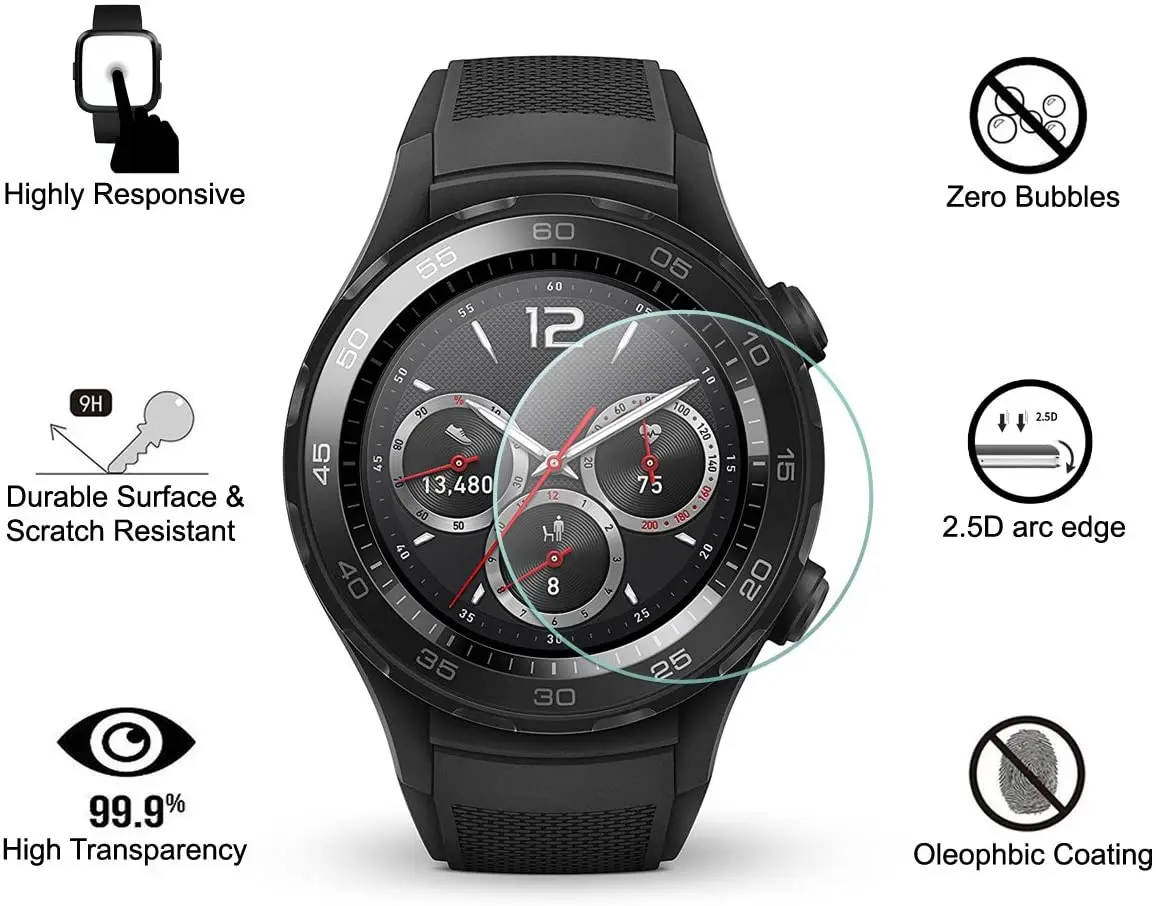 9H Tempered Glass For Huawei Watch GT 3 GT3 2 42mm 46mm 3 Pro Runner Screen Protector Protective film Smart Watch Accessories