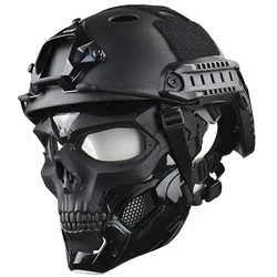 Tactical Mask Protective Full Face Clear Goggle Skull mask Dual Mode Wearing Design Adjustable Strap