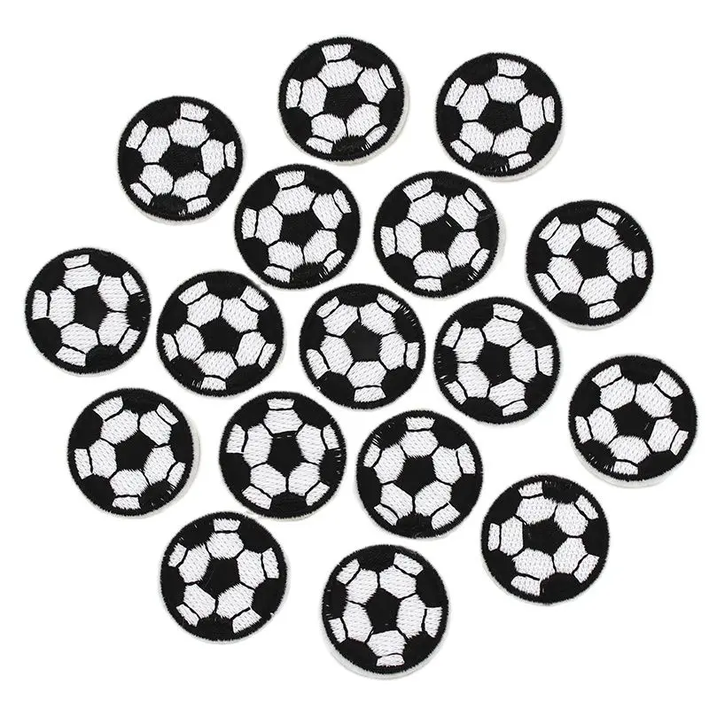 

10pcs/lot Embrioidered Football Patches for boy bags clothes jeans Iron on Cartoon Stickers Handmade Garment Appliqued Supplier