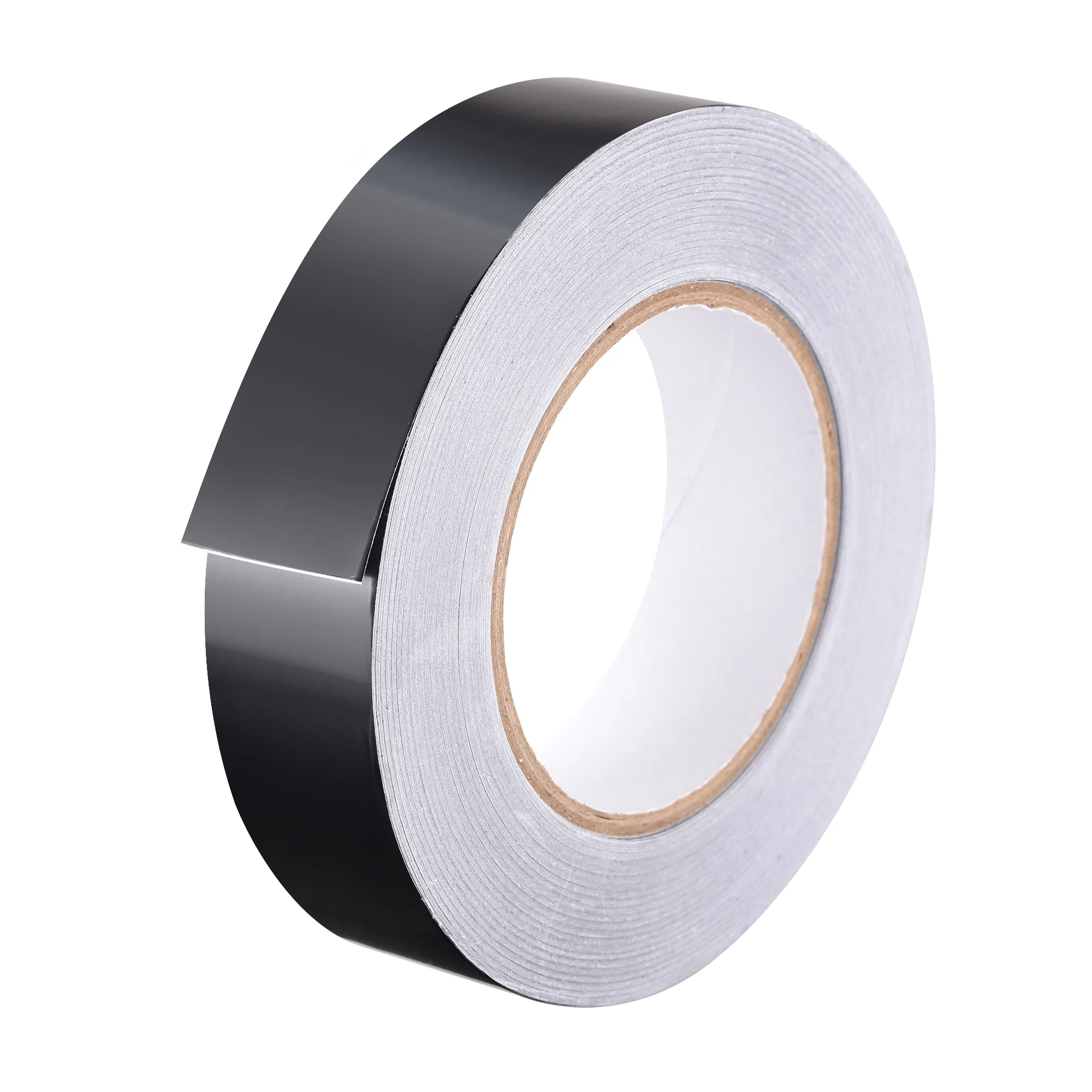 50M High Temperature Resistance Tape Aluminum Foil Tape Black Self Adhesive Foil Tape for HVAC Patching Hot and Blocking Light