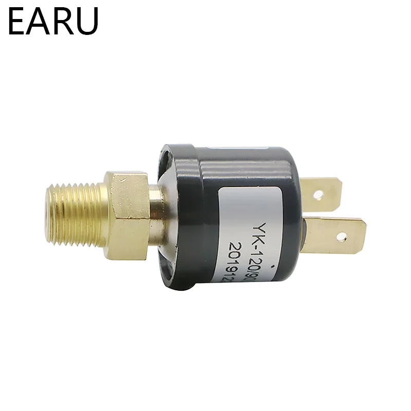 1pc Pressure Sensor Switch Valves Air Compressor Pressure Controller transmitter Transducer Heavy Duty 90-120 PSI Car Auto Motor