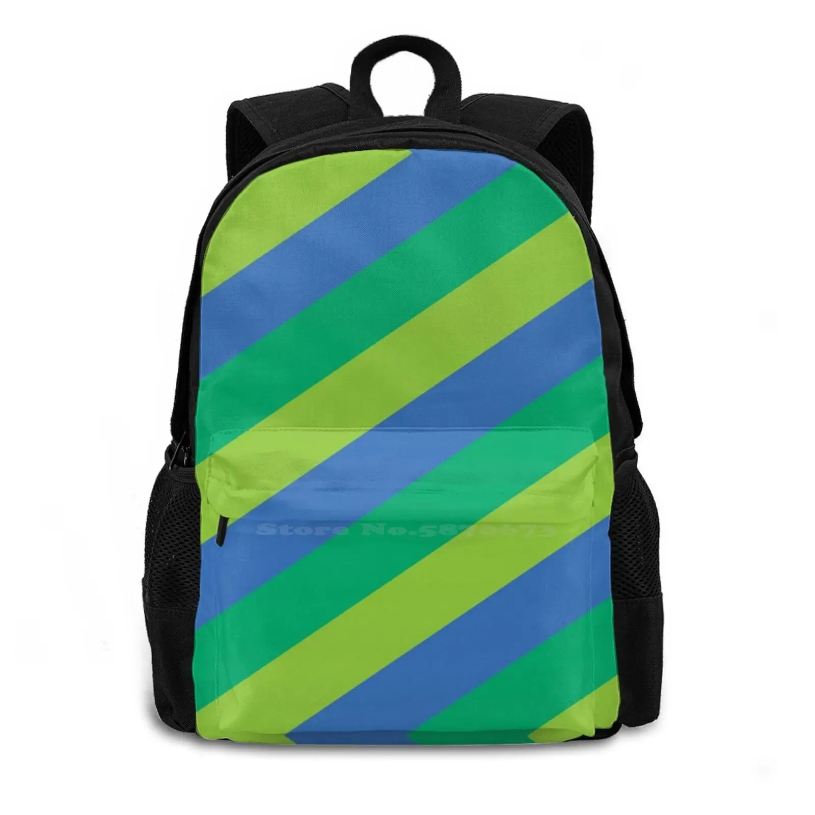 Stripes : Design 3 Of 9 New Arrivals Unisex Bags Casual Bag Backpack Stripes Bold Bright Colour Colourful Simple Simplistic