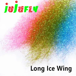 New hot 5''long slim ice wing fiber ultra long ice dub pearlescent baitfish streamer shimmer fringe fly tying materials