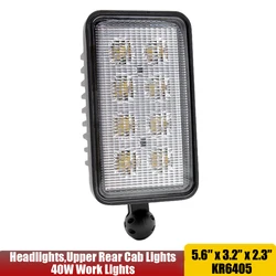 RE154908 Led Floodlamp Side Mount Fits John Deere Tractors 7210, 7410, 7510, 7610, 7710, 7810, 7400, 7600, 7700, 7800+