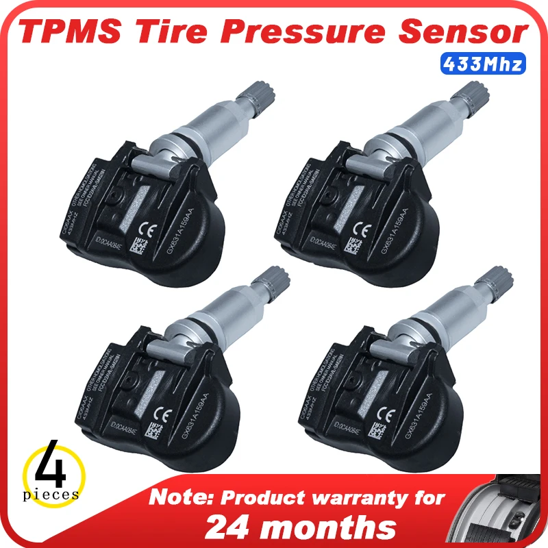 

4 PCS TPMS GX631-A159AA 433mhz Tire Pressure Monitor Sensor For JAGUAR Jaguar XF 2016 2017 2018 2019 2020