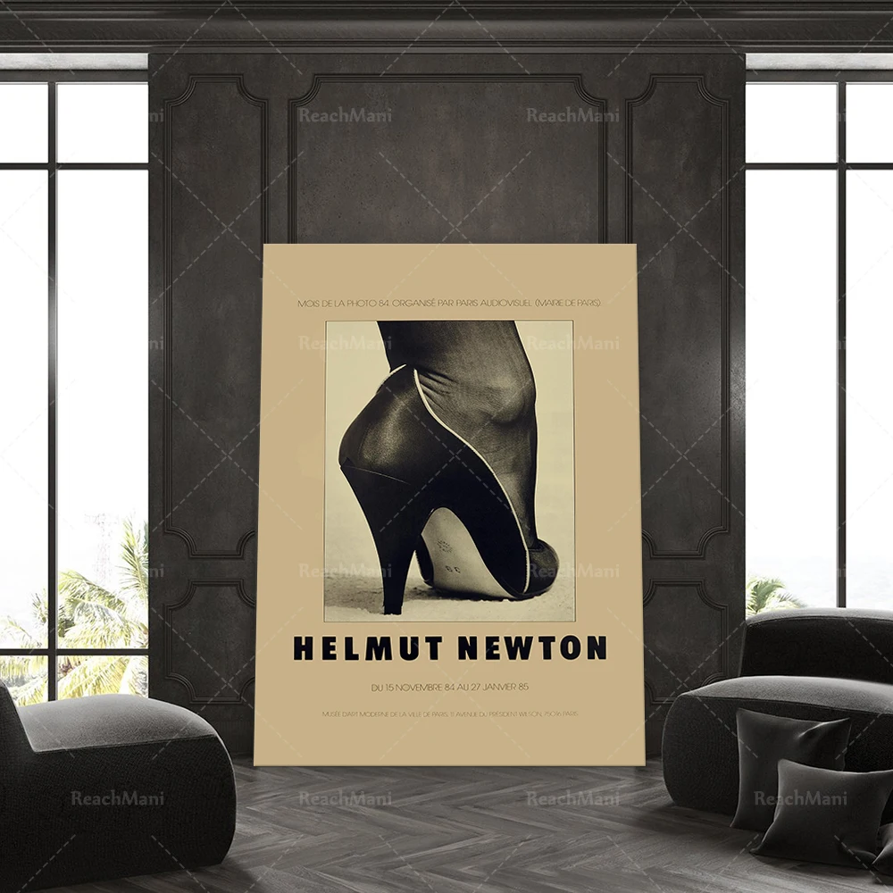 Reprint of a 1985 Vintage exhibition Poster for works by Helmut Newton