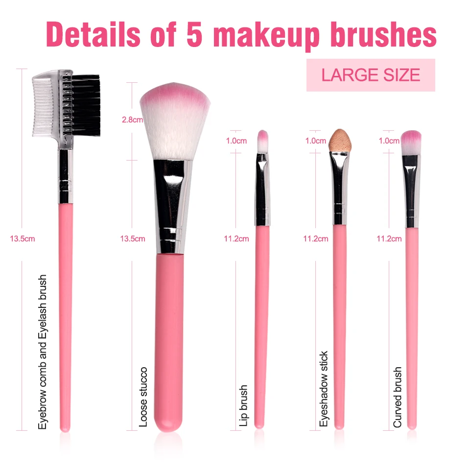 NEWCOME 5/7/15/20Pcs Makeup Brushes Tool Set Cosmetic Powder Eye Shadow Foundation Blush Blending Beauty Make Up Brush Maquiagem