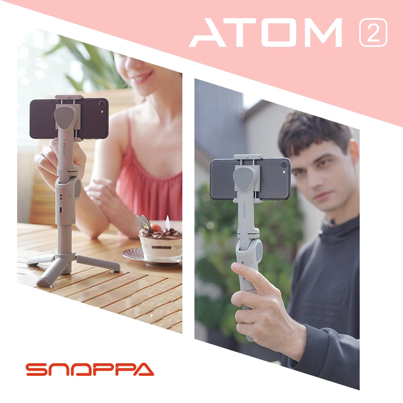 Imagem -04 - Snoppa-atom Cardan Handheld Estabilizador de Smartphone Atom2 com Tripé para Iphone Huawei Samsung Xiaomi Eixos