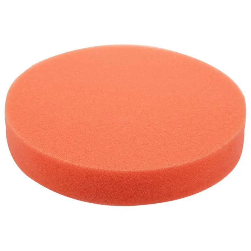 6 inch 150mm Soft Flat Sponge Buffer Polishing Pad Kit For Auto Car Polisher Color:Orange