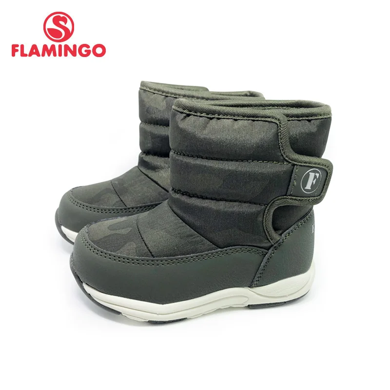 FLAMINGO Winter High Quality Waterproof Wool Keep Warm Kids Shoes Anti-slip Snow Boots for Boy Free Shipping 92D-NQ-1518