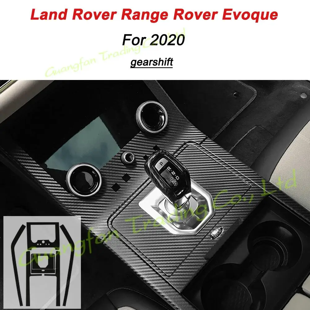 

For Range Rover Evoque Interior Central Control Panel Door Handle 3D/5D Carbon Fiber Stickers Decals Car styling Accessorie