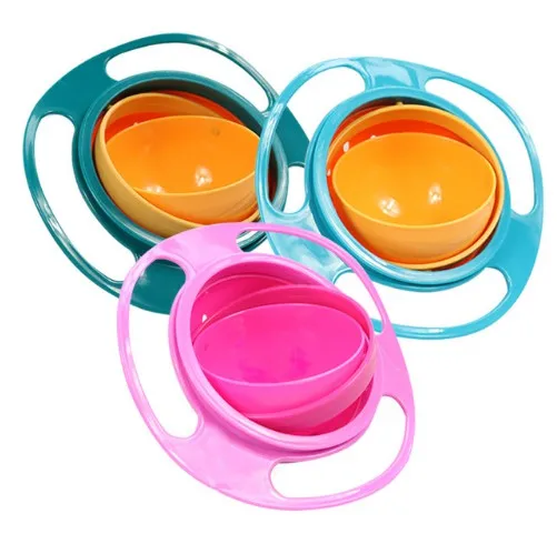 Universal Gyro Bowl Practical Design Children Rotary Balance Bowl Umbrella Bowl 360 Rotate Spill-Proof Bowl Housekeeping Toys