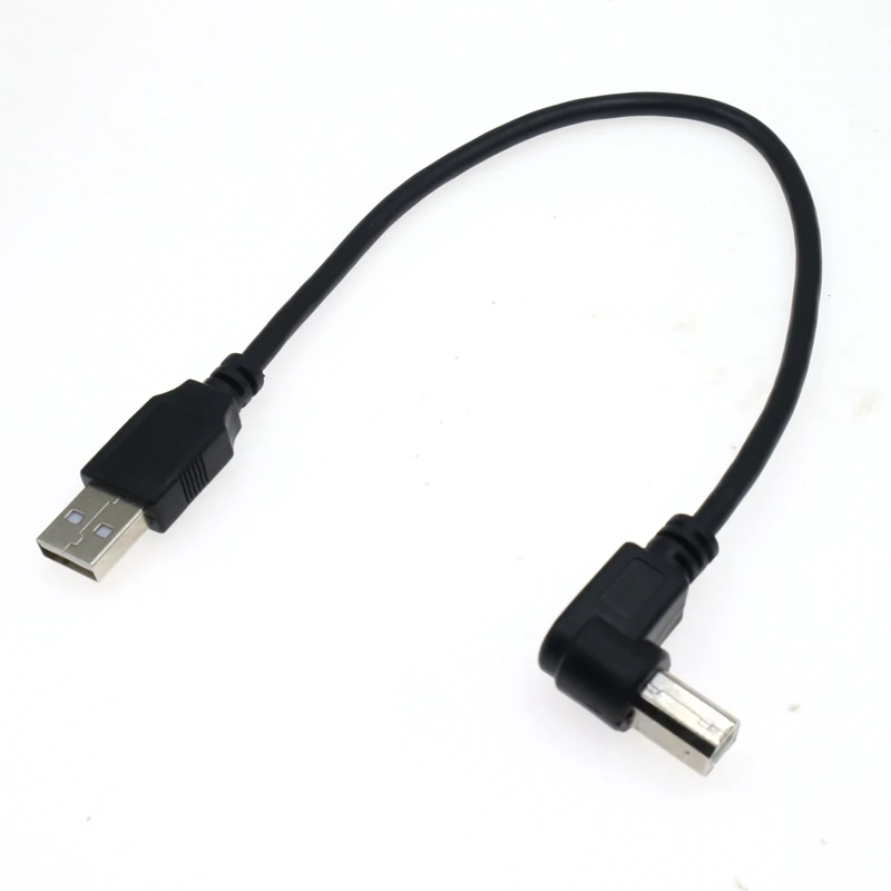 USB 2.0 A ถึง B ประเภทชาย90องศา UP, Down,ซ้ายและขวามุมสำหรับ Canon Epson HP ZJiang เครื่องพิมพ์ DAC