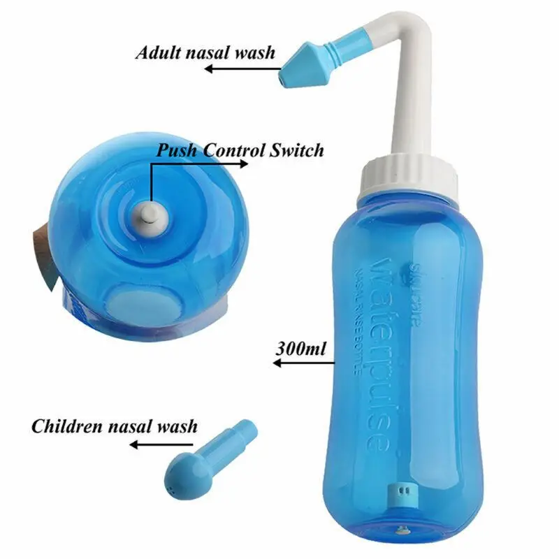 D7YD Nose Wash System Sinus & Allergies Relief Nasal Pressure Rinse Neti pot