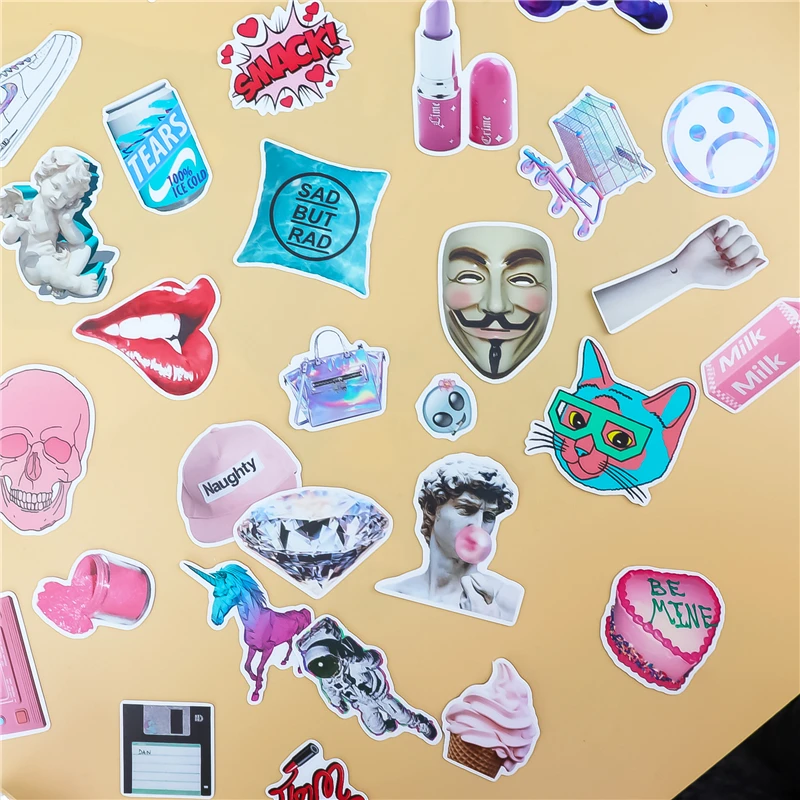 Stickers 37Pcs Leuke Cartoon Stickers Anime Graffiti Punk Waterdichte Sticker Laptop Motorfiets Bagage Snowboard Auto Sticker