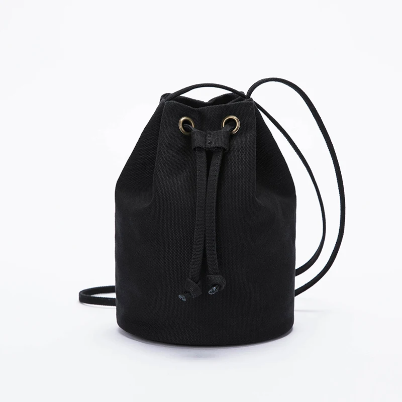 Canvas bag female new bucket bag female shoulder Messenger Korean Harajuku mini bag