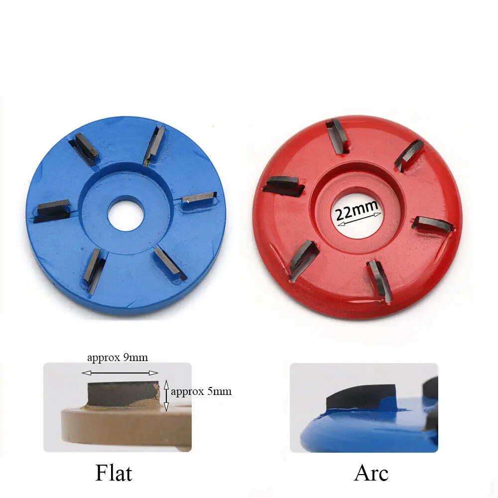 Cuchilla de disco de tallado para carpintería, cortador de fresado para amoladora angular de 22mm, 3/5/6 dientes