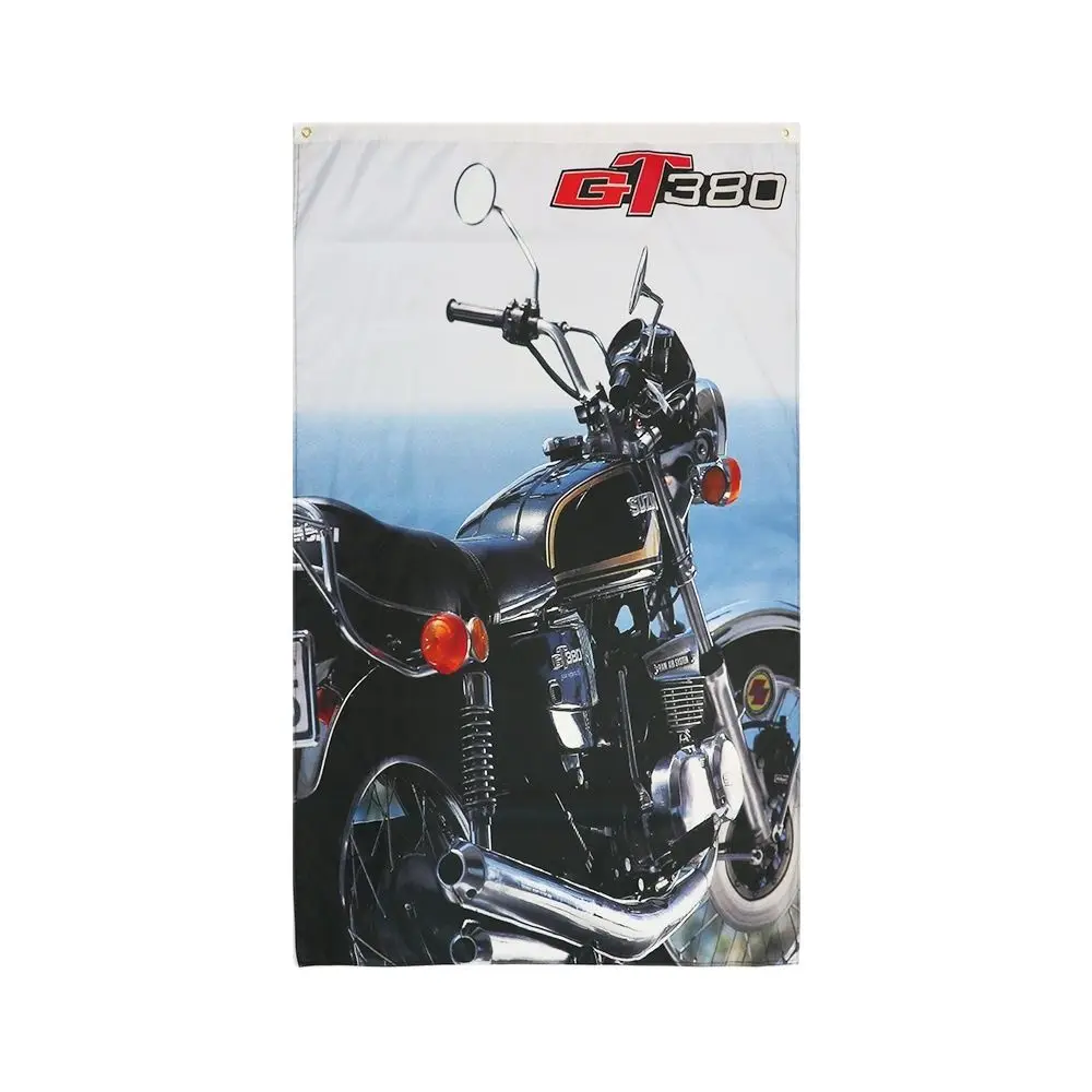 90x150cm GT380 Kawasaki Large Banner Motorcycle Flag