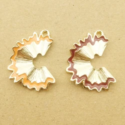 10pcs Enamel Pencil Fragments Charms for Jewelry Making Necklace Pendant Diy Accessories Zinc Alloy Gold Plated