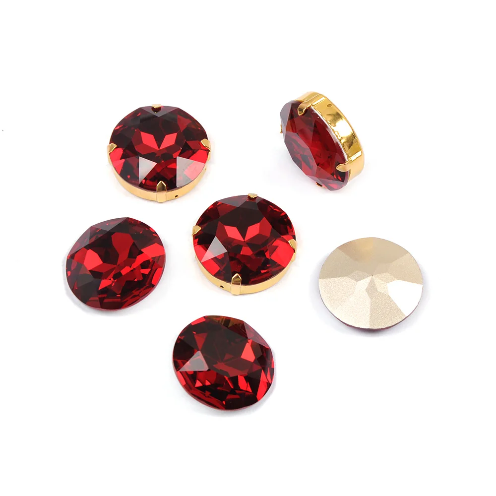 YANRUO 1201 Runde 27mm Genähte Steine Glaskristalle Große Strasssteine Rivoli Pointback DIY Diamantsteine für Schmuck und Kleidung – Detail 7