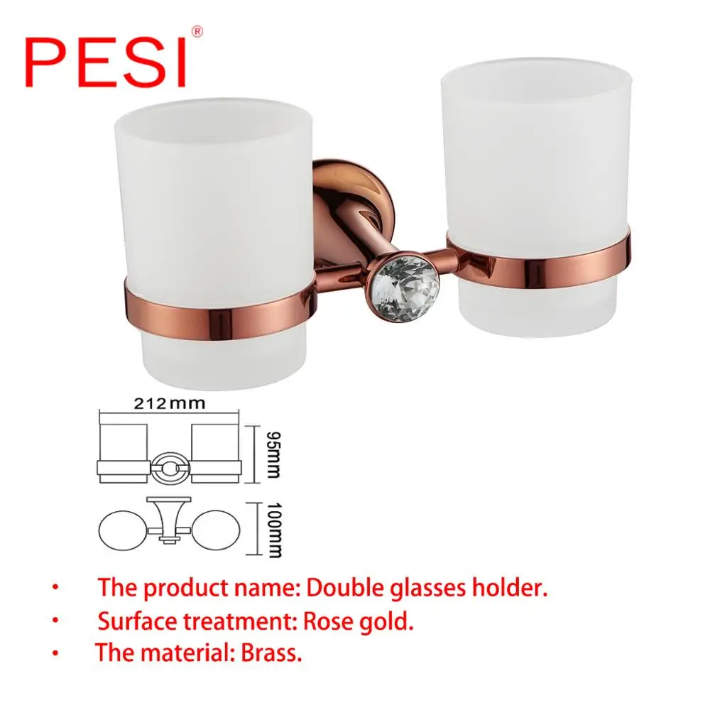 Rose Gold Brass Bathroom Hardware Hook Towel Rail Bar Rack Bar Shelf Tissue Paper Holder Toothbrush Holder Bathroom Accessories.