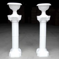2pcs/lot Fashion Wedding Props Decorative Artificial Hollow Roman Columns White Color Plastic Pillars Road Cited Party Event DIY
