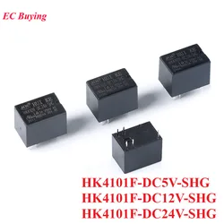 5Pcs/1pc HK4101F Relays HK4101F-DC5V-SHG HK4101F-DC12V-SHG HK4101F-DC24V-SHG DC 5V 12V 24V 3A Signal Relay 5pin Converter Rele