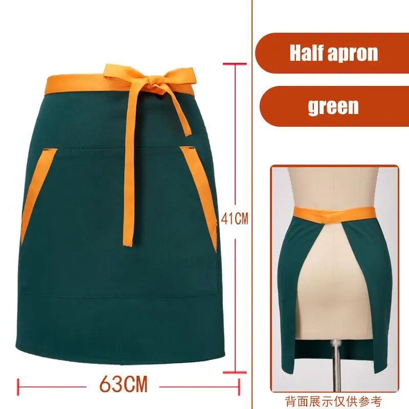 Restaurant Apron Custom Logo Pet Shop Apron Manicurist A Half-length Skirt Signature Waterproof Hospitality Apron Pastry Chef