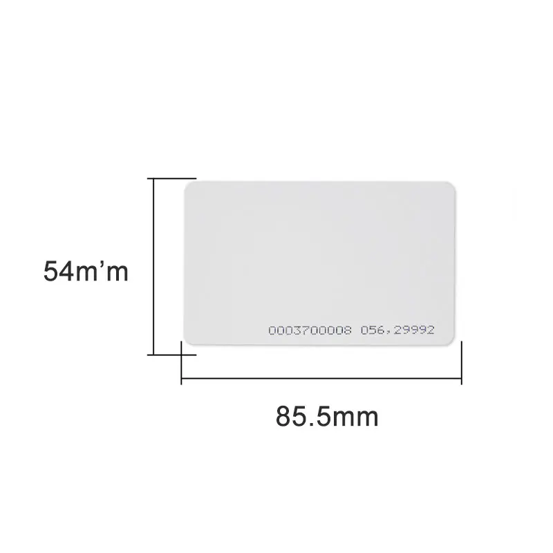 RFID Weiß Karten EM4100 Tk4100 125khz RFID Tag Token Ring Proximity Chip 0,85mm Dünne Karten Access Control-Card 30/50 stücke