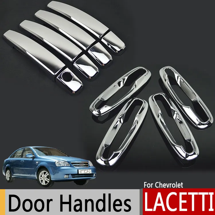 Chrome Exterior Door Handles Covers For Chevrolet Lacetti Optra Daewoo Nubira Suzuki Forenza Holden Viva Stickers Car Styling