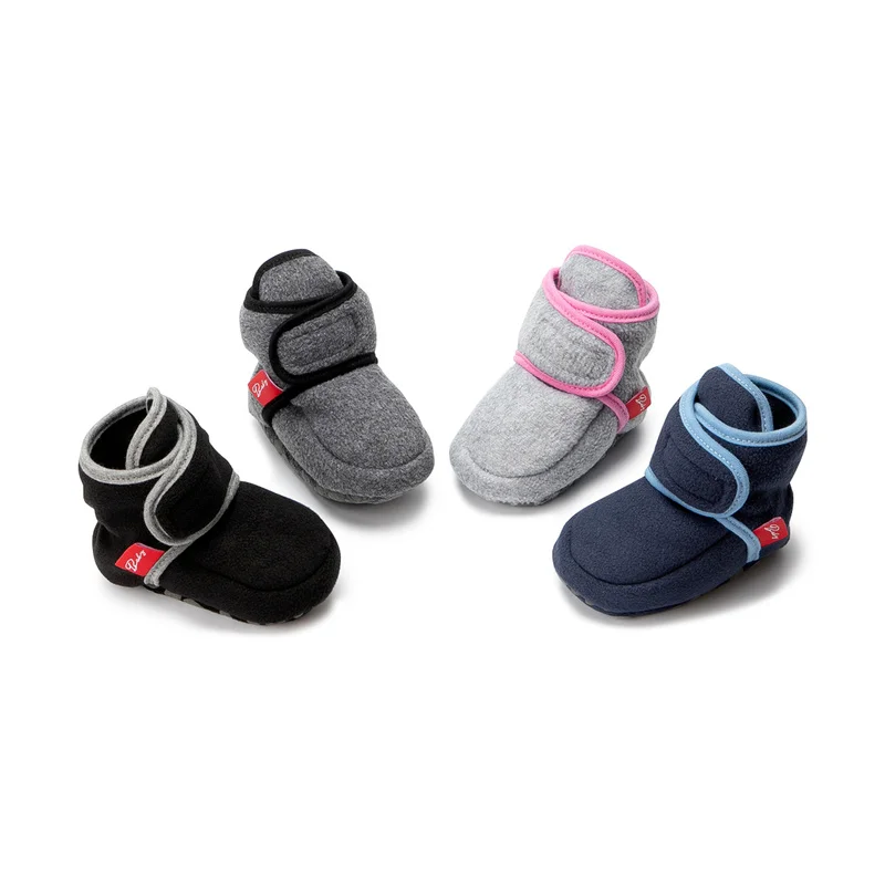 

2021 Winter Boots Newborn Baby Boy Girl Booties Cotton Sole Soft Flat Comfort Anti-slip Warm Toddler First Walker Crib 0-18m