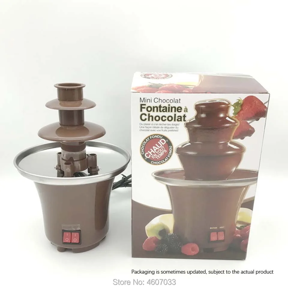 Mini fuente de Chocolate de tres capas, diseño creativo, fusión de Chocolate con calefacción, máquina de Fondue, bricolaje, Mini cascada, Hotpot, nuevo