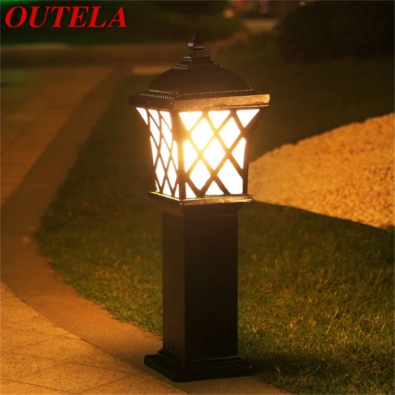 

OUTELA Outdoor Garden Light Classical Lawn Lamp Fixtures LED Waterproof Decorative for Home Courtyard