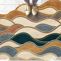 Retro Nordic Doormat Carpet Kitchen Bedroom Bath Livingroom Mat Hallway Corridor Entrance Rug Non-Slip Can Be Cut DIY Mat Carpet