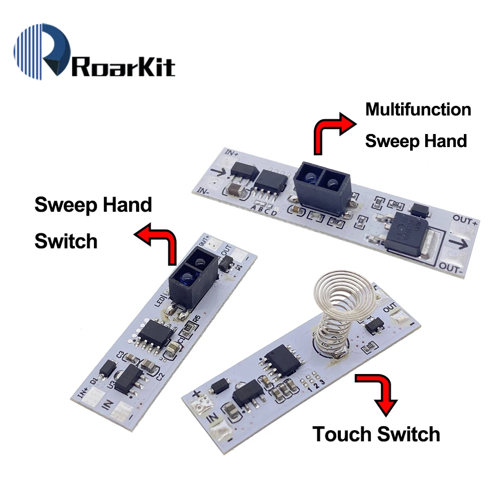 Touch Switch Capacitive Module 5V-24V 3A LED Dimming Control Lamps Active Components Short Distance Scan Sweep Hand Sensor