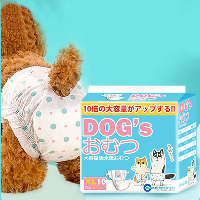 10PCS/Bag Super Absorption Disposable Leakproof Nappies Physiological Pants Dog Diapers For Dogs Cats Pet  Female Dog