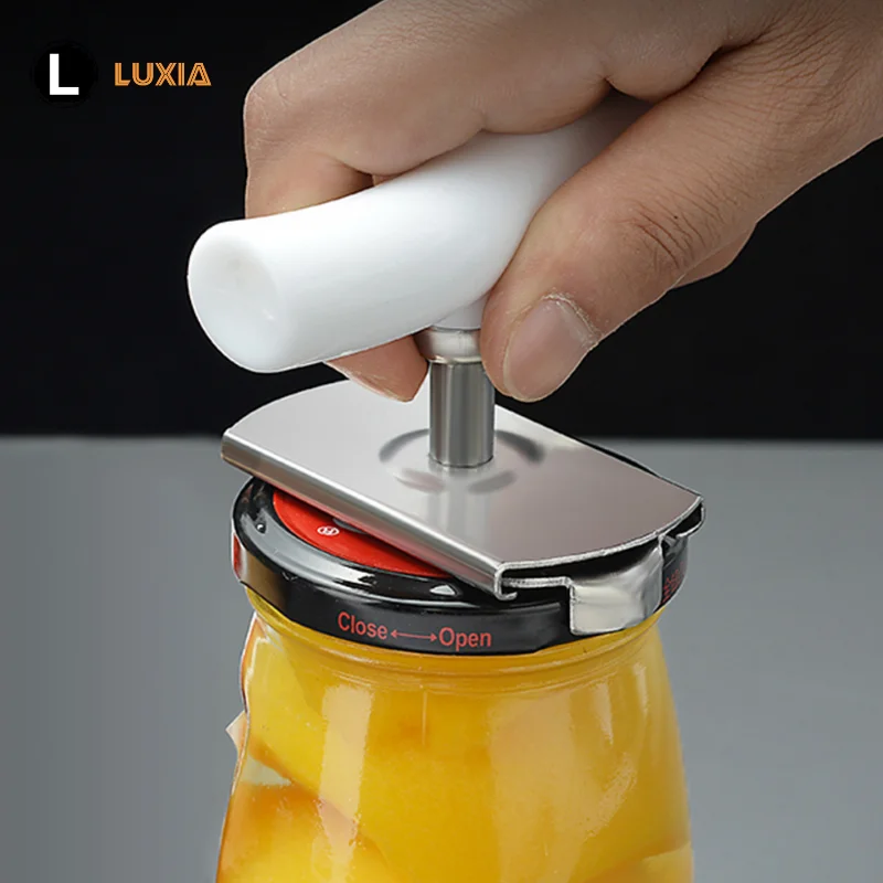 Ajustável Multi-Function Bottle Cap Opener, aço inoxidável tampas off Jar Opener, Labor-Saving Screw Can, Kitchen Gadget