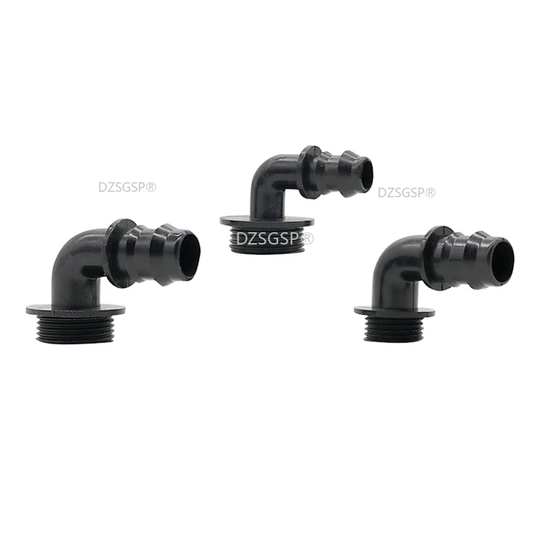 

Elbow Connectors with Threaded 90 Degrees Agriculture Greenhouse Irrigation Drip Water Hose Connector PVC Pipe Connector 5 Pcs