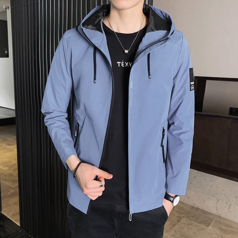 

Coat men's jacket spring and autumn 2021 new Korean version of the trend handsome all-match casual jacket jacket M-5XL