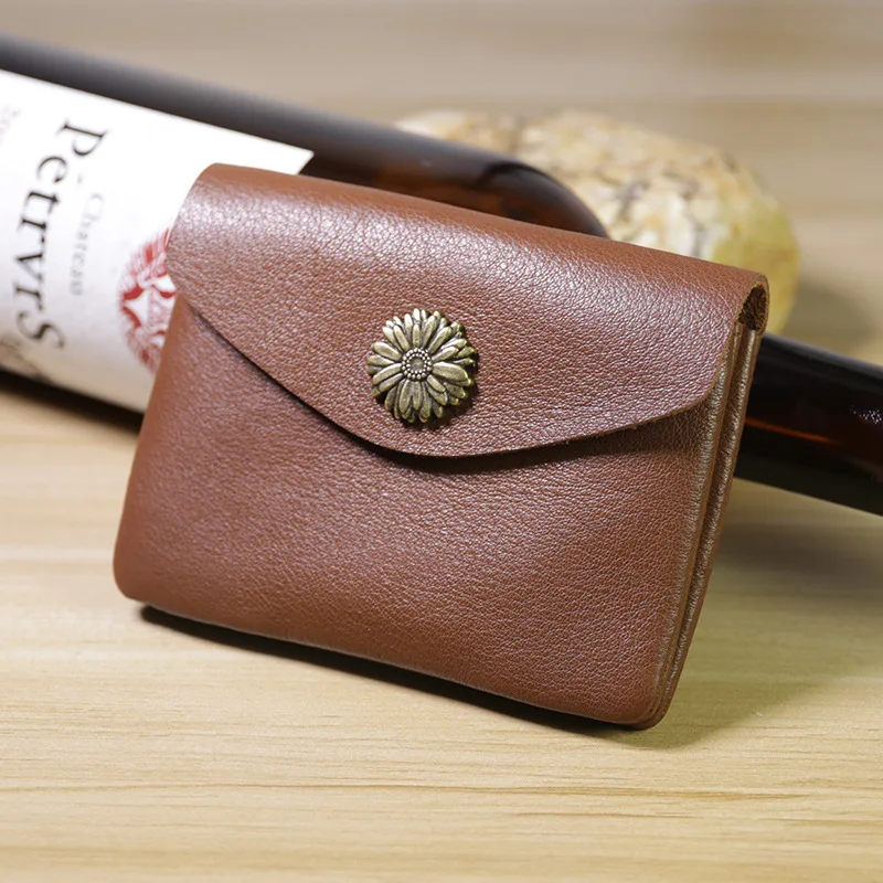 SIKU genuine leathe purse handmade coin purses holders brand women wallet case