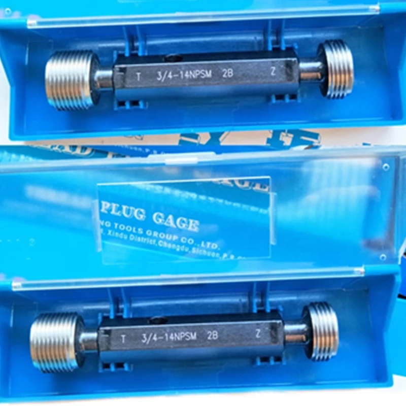 Calibradores de enchufe de tornillo NPSM go y no go 1/2-14, 1/4-18, 1/8-27, 3/4-14, 1 pulgada-3 pulgadas, sistema americano, calibrador de enchufe de rosca redonda NPSM