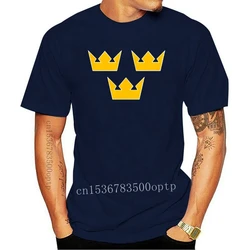 New 2021 Printed Men T Shirt Cotton Short Sleeve  Sweden Ice Hockey team 3 Crowns Swedish tre kronor T-Shirt  Women tshirt