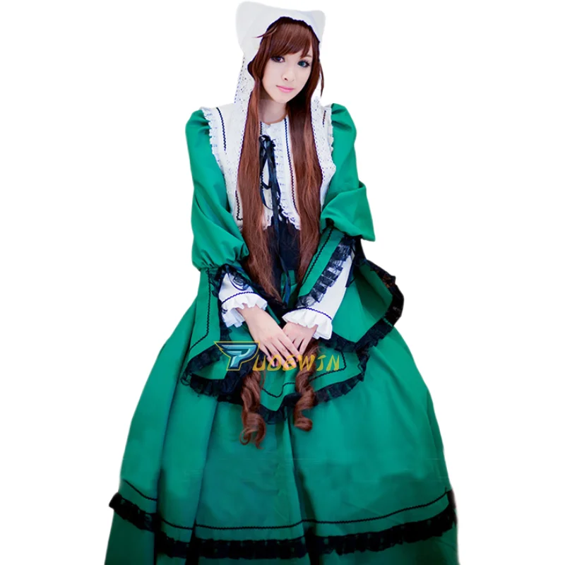 

Rozen Maiden SuiSeiSeki Cosplay Costume Green Dress Halloween Jade Stern Sui sei seki Cosplay Costume