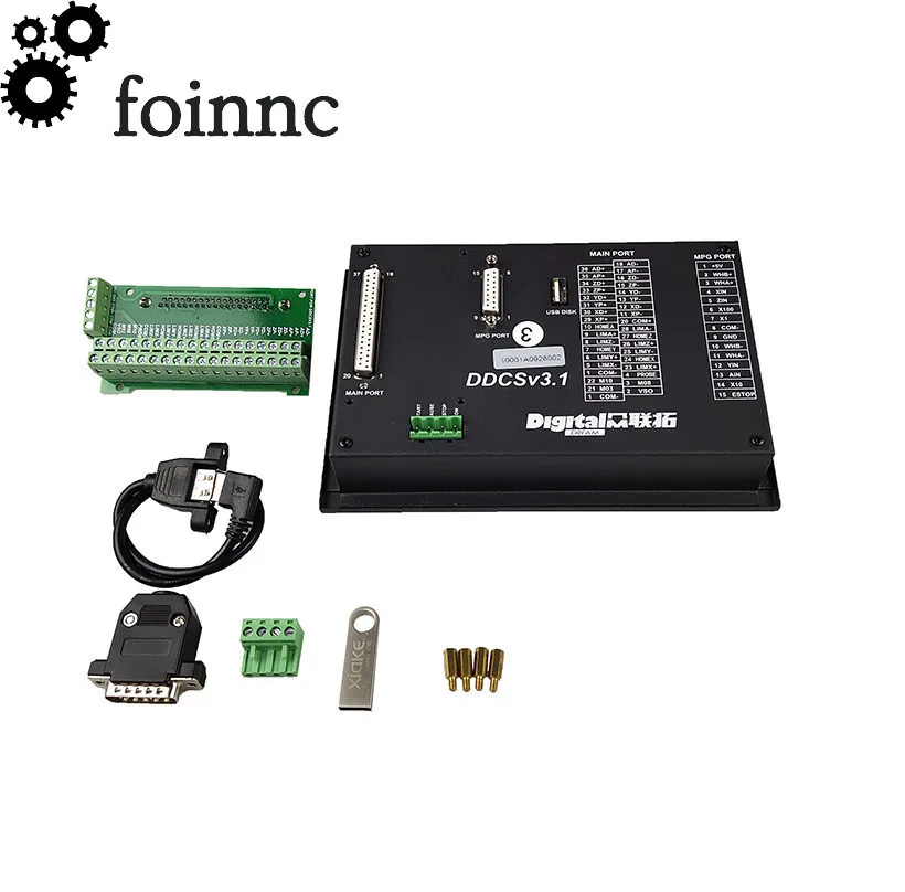 CNC Router 3/4-axis Kit Controller DDCSV3.1 + Stepper Motors Drives 2NS556A For Around 3NM NEMA23/34 motor