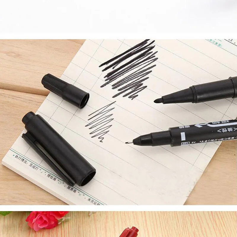 10pc Set Professional Art Color Sign Advertising Double Line Art Markers Pen Stationery Office School Supplies