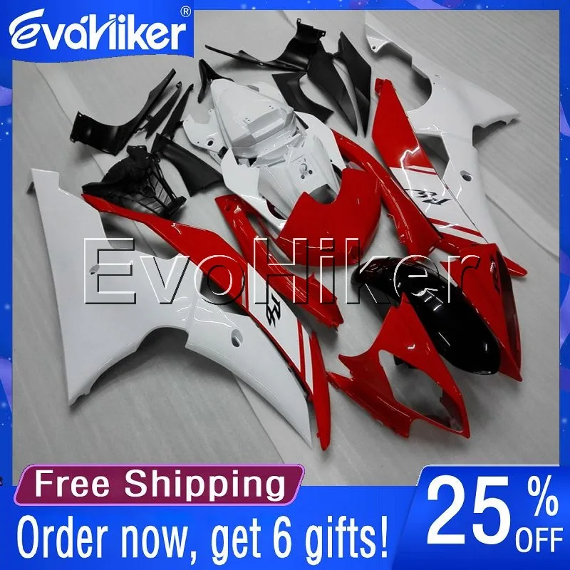 Custom motorcycle fairing for YZF-R6 2008 2009 2010 2011 2012 2013 2014 2015 2016 motorcycle bodywork kit red white+gifts