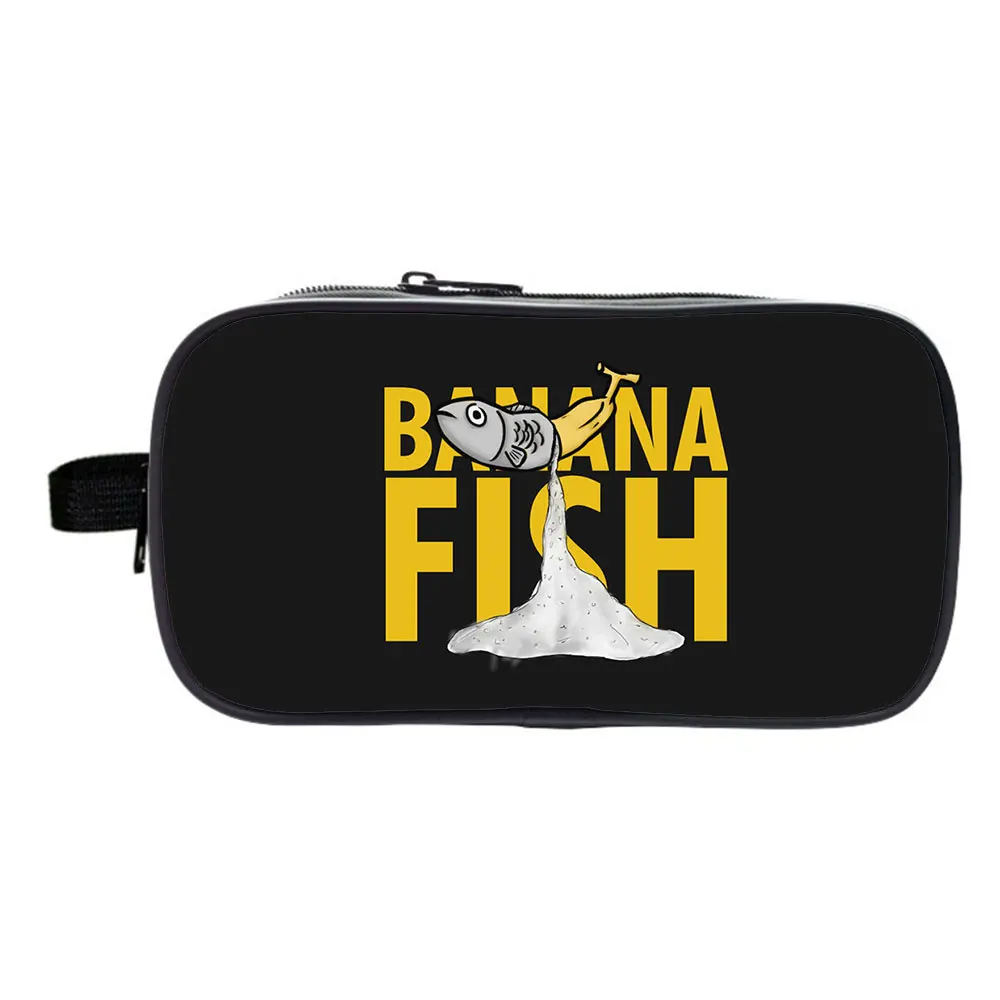 Banana fish pencil case childrens stationery case storage bag cosmetic bag multifunctional pencil case gift