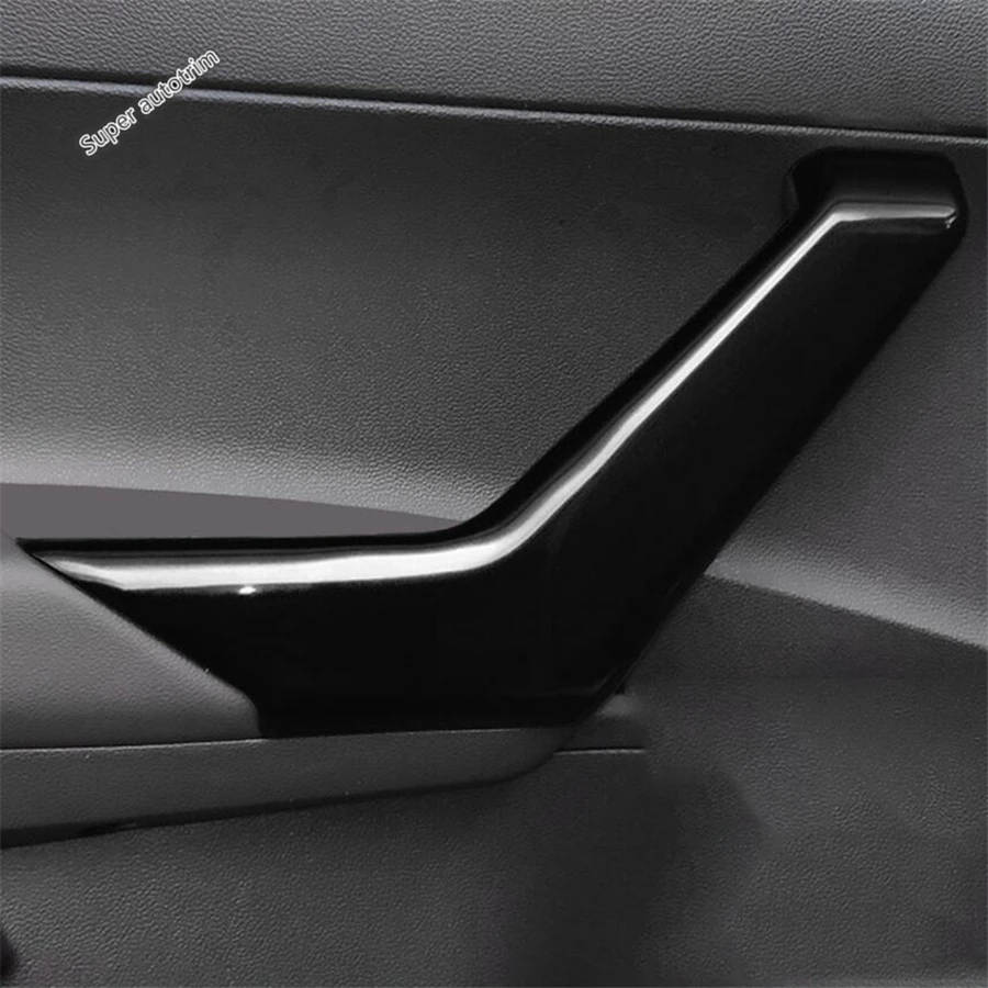 Center Control Gear Shift Panel Inner Door Armrest Handle Cover Trim Black Fit For VW Volkswagen Polo 2019 - 2023 Accessories